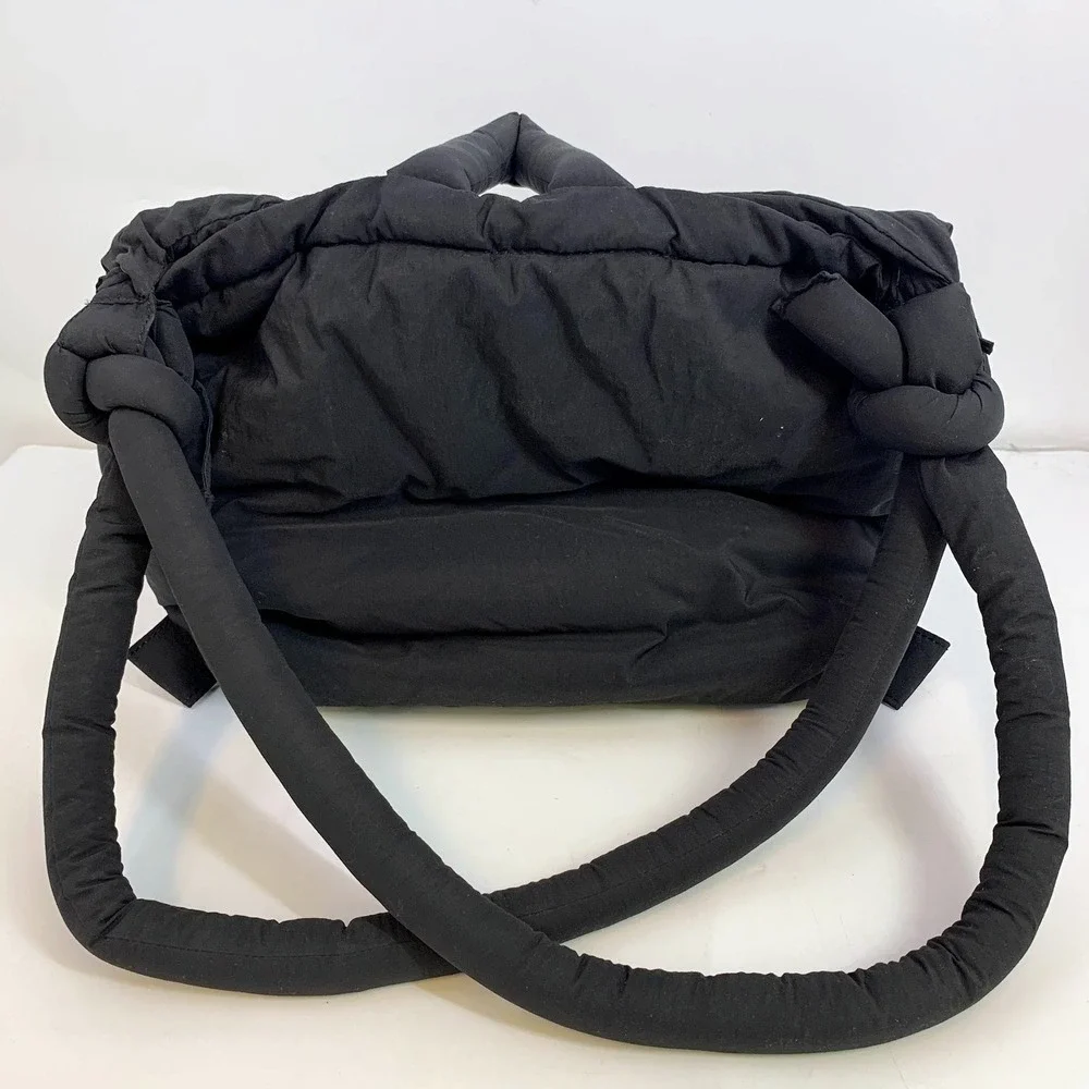 ÖLEND Backpacks Black Large Padded Shoulder Nylon Tote‎ Bag Drawstring Closure